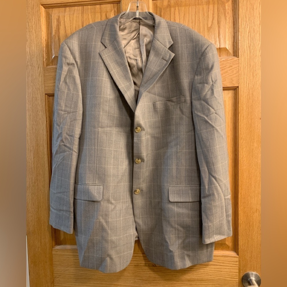 Austin Reed Window Pane Plaid Sports Coat Blazer Men’s Size 46R - Union Made USA